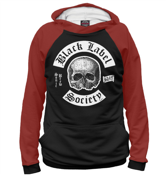 Женское худи с изображением Black label society цвета Белый