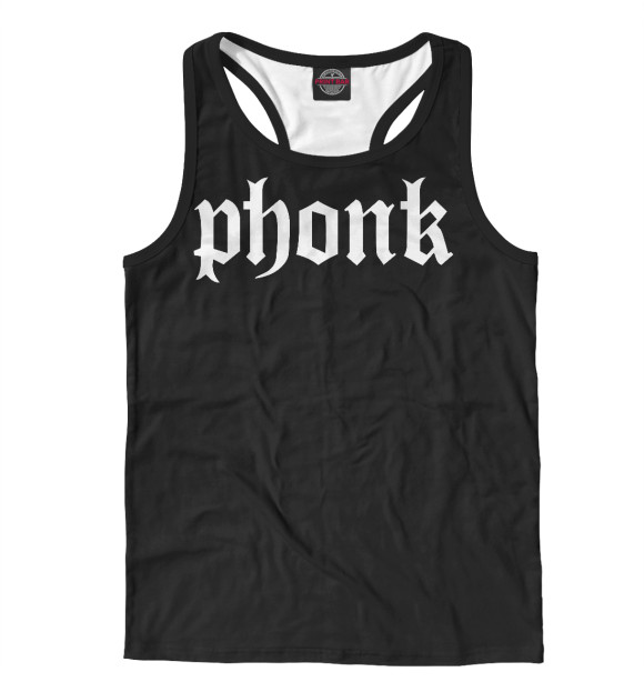 Мужская майка-борцовка с изображением Phonk цвета Белый