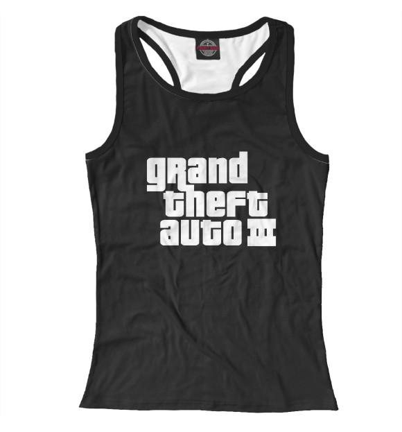 Женская майка-борцовка с изображением GTA3 цвета Белый