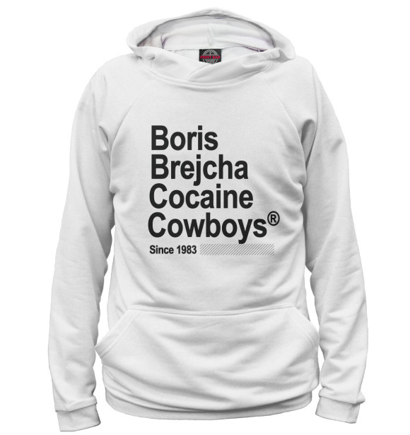 Женское худи с изображением Boris Brejcha цвета Белый