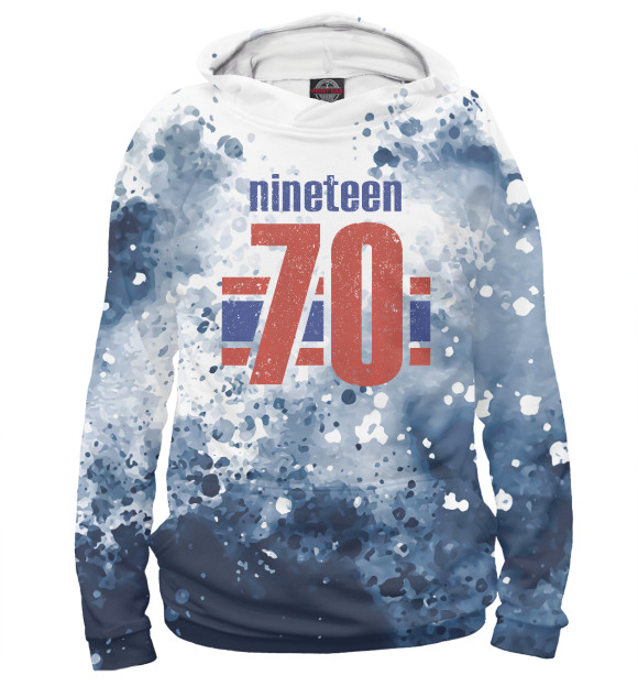 Женское худи с изображением Nineteen 70 цвета Белый