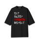 Мужская футболка оверсайз Eat Sleep Tekken Repeat