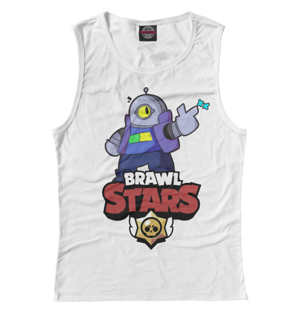 Женская майка с изображением Brawl Stars цвета Белый