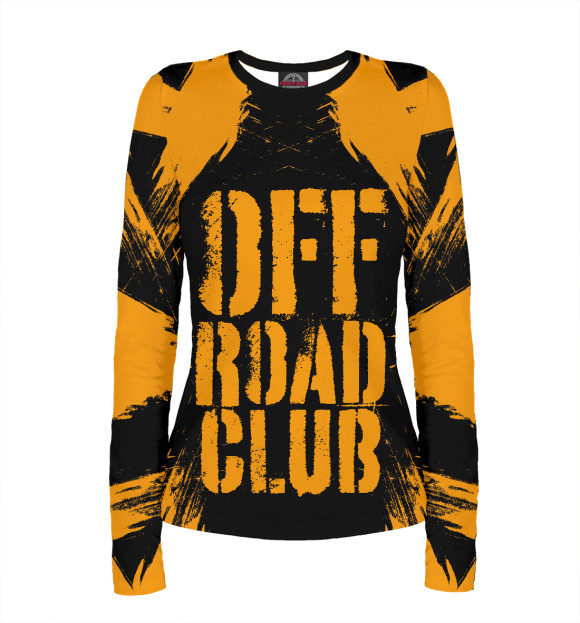 Женский лонгслив с изображением 4х4 цвета Белый