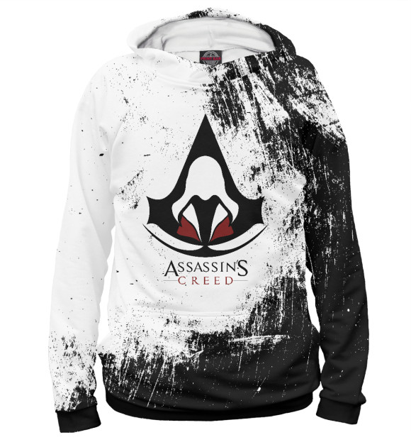Женское худи с изображением Assasin's creed цвета Белый