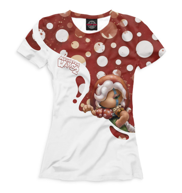Женская футболка с изображением Mushroom Wars 2 цвета Белый