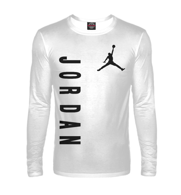 Мужской лонгслив с изображением Michael Jordan цвета Белый