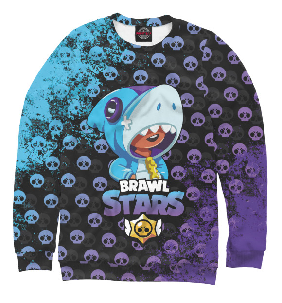 Мужской свитшот с изображением Brawl Stars цвета Белый