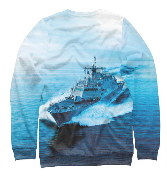 Свитшот для девочек с изображением Военно Морской Флот цвета Белый