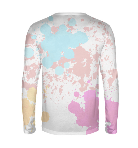 Мужской лонгслив с изображением Мишка с шариками цвета Белый