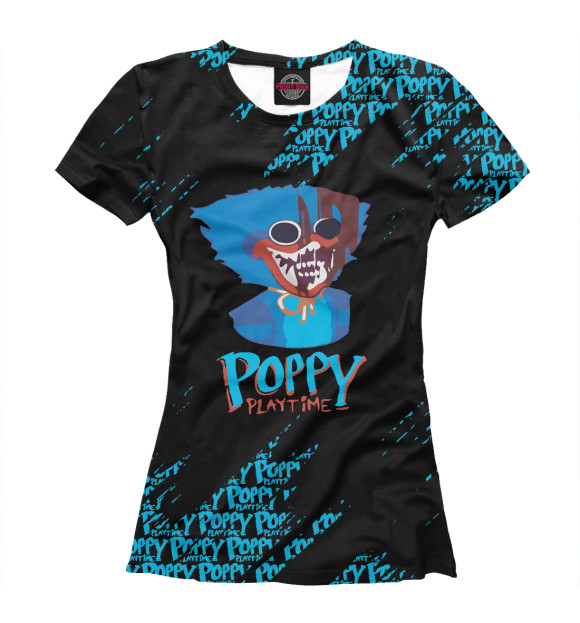 Женская футболка с изображением Poppy Playtime цвета Белый