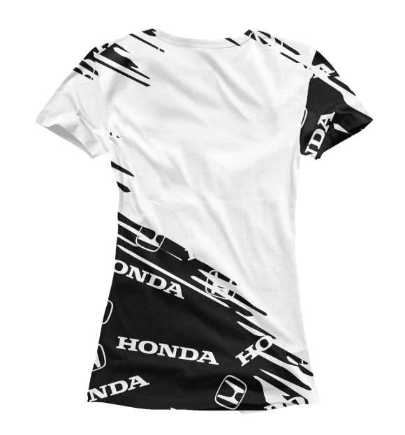 Женская футболка с изображением Honda цвета Белый
