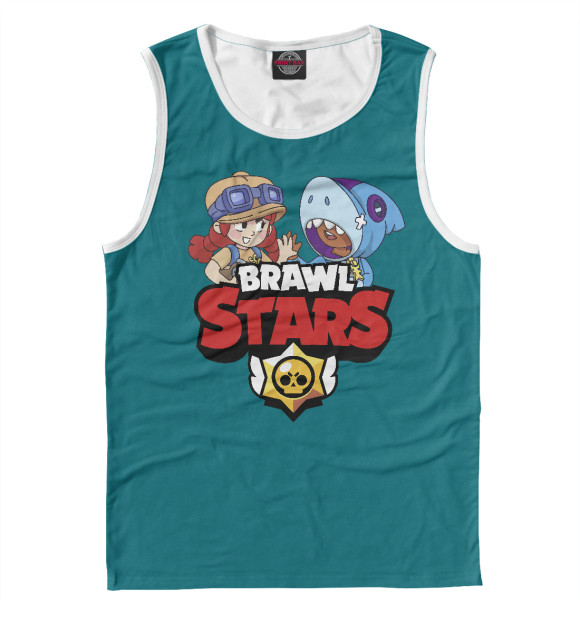 Майка для мальчика с изображением Brawl Stars цвета Белый
