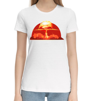 Хлопковая футболка для девочек Ядерный гриб