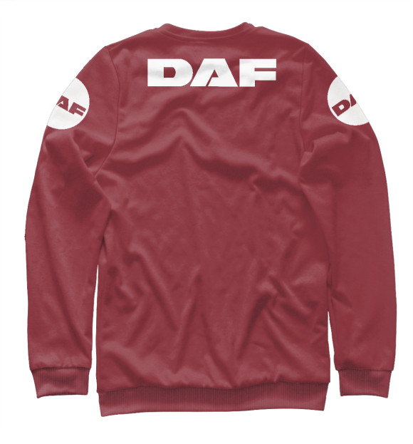 Свитшот для девочек с изображением DAF цвета Белый