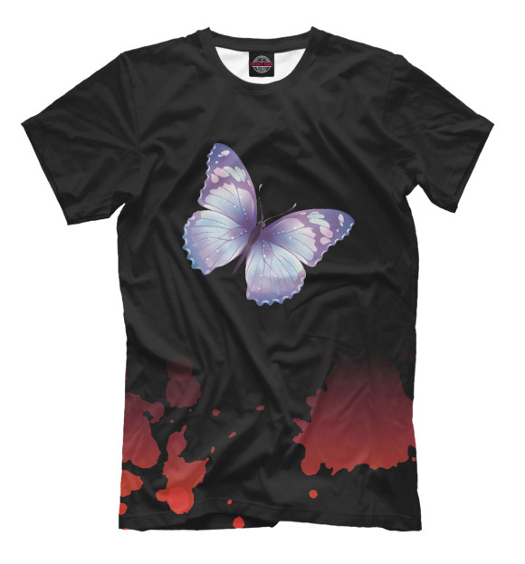 Футболка для мальчиков с изображением Lavender Butterfly цвета Белый