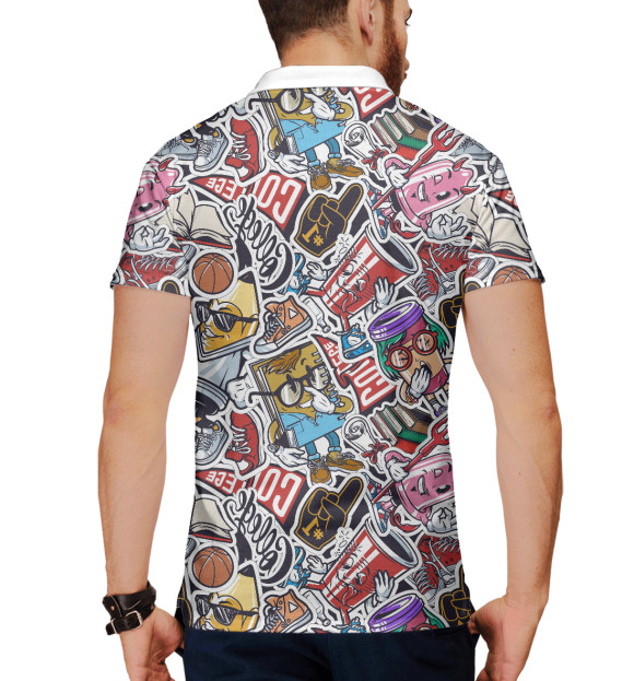 Мужское поло с изображением Для зумеров! цвета Белый