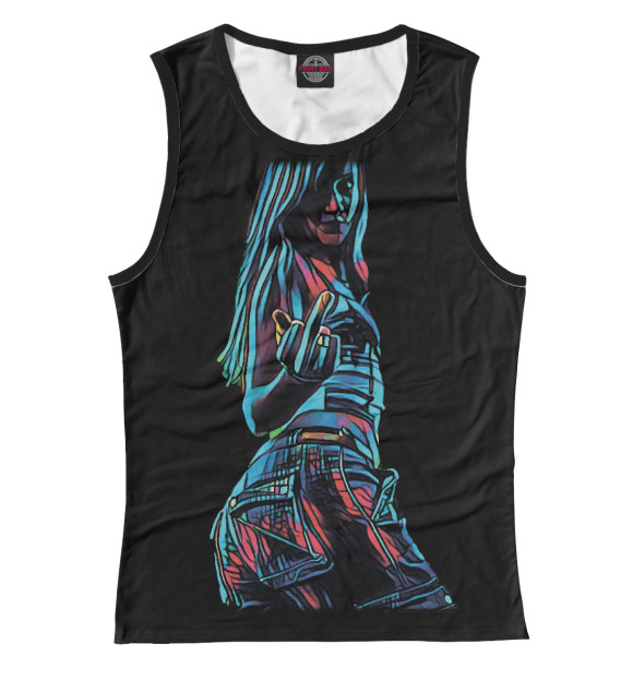 Майка для девочки с изображением Bad Girl цвета Белый