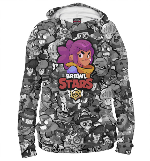 Женское худи с изображением Brawl Stars: Jessie цвета Белый