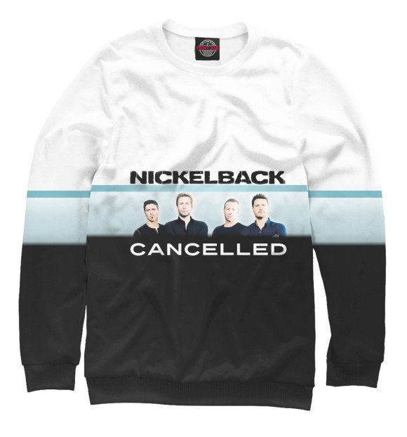 Мужской свитшот с изображением Nickelback цвета Белый