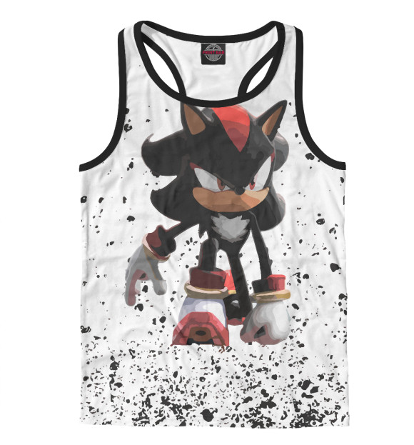 Мужская майка-борцовка с изображением Sonic цвета Белый