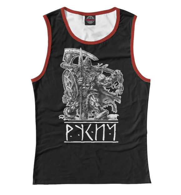 Майка для девочки с изображением Русич цвета Белый