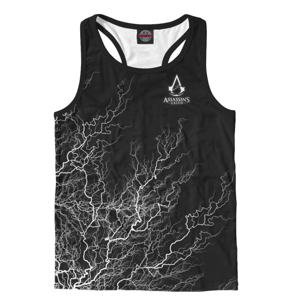 Мужская майка-борцовка с изображением Assassins Creed цвета Белый