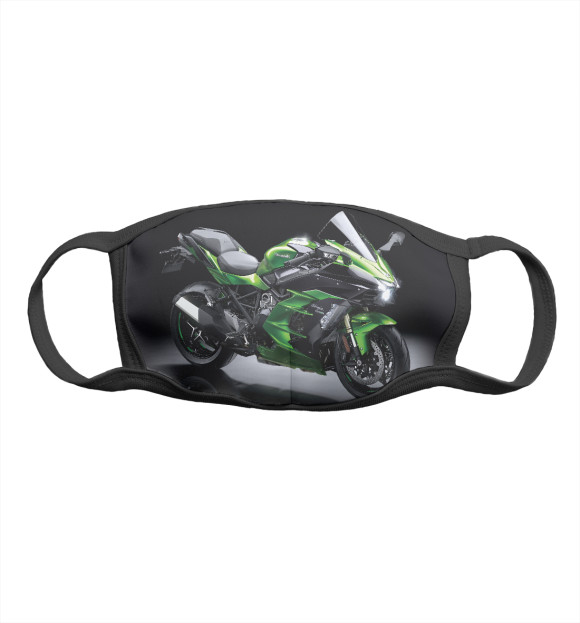 Маска тканевая с изображением Kawasaki цвета Белый