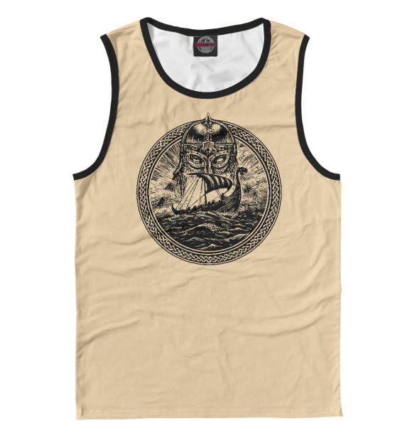 Мужская майка с изображением Славянский Варяг цвета Белый