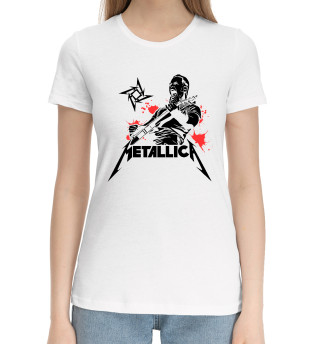 Женская хлопковая футболка Metallica