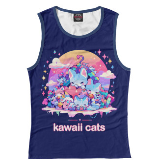 Майка для девочки Кавайные японские коты