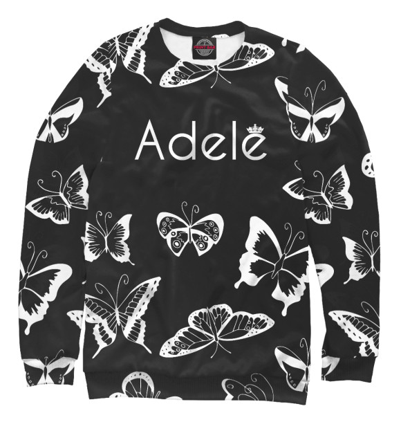 Свитшот для девочек с изображением Adele цвета Белый