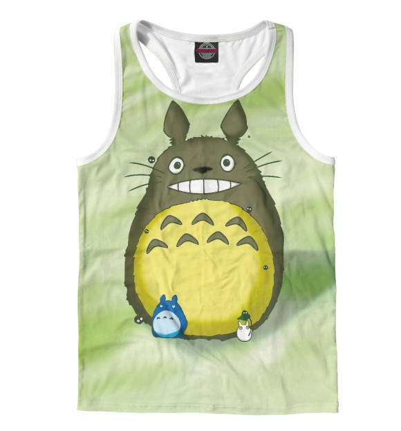 Мужская майка-борцовка с изображением Мой сосед Тоторо цвета Белый