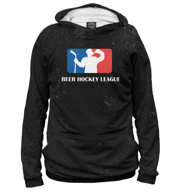 Женское худи с изображением Beer Hockey League цвета Белый