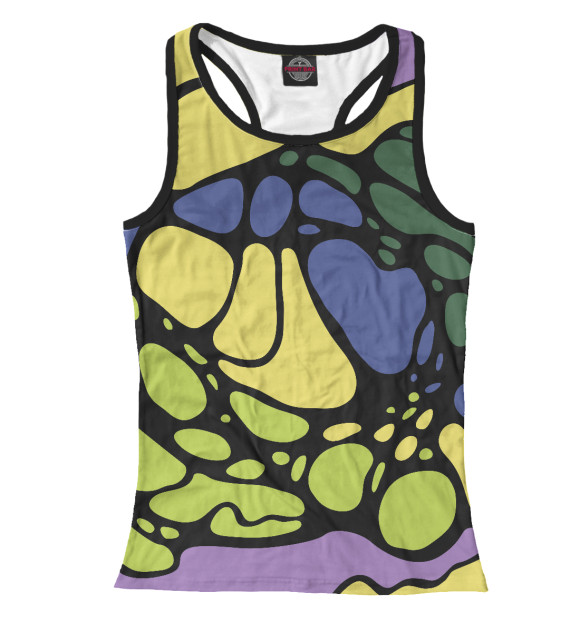 Женская майка-борцовка с изображением Крылья бабочки цвета Белый