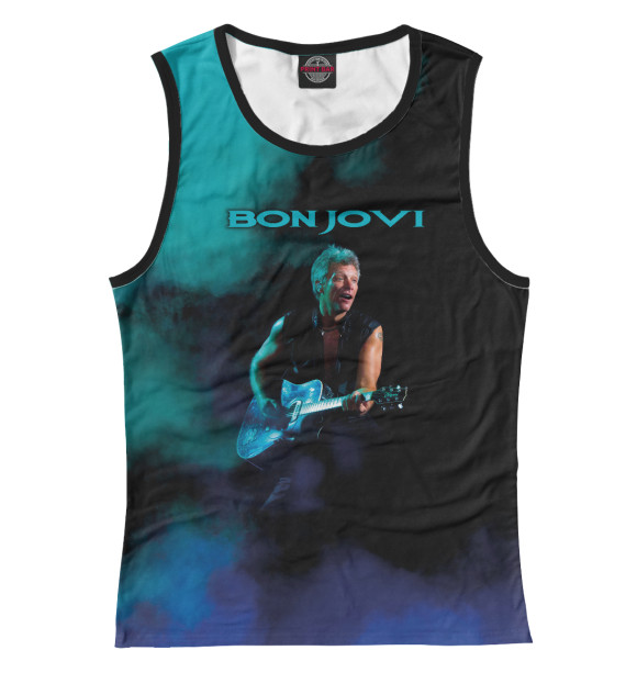Майка для девочки с изображением Bon Jovi цвета Белый