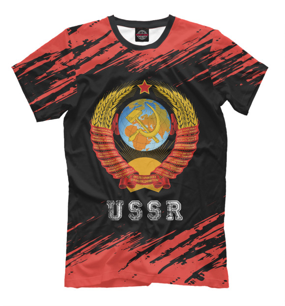 Футболка для мальчиков с изображением USSR - Герб | Краски цвета Белый