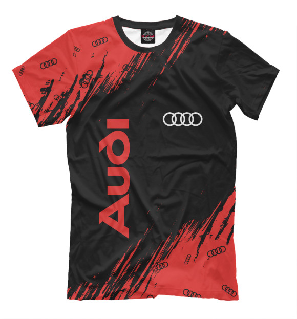 Мужская футболка с изображением Audi / Ауди цвета Белый
