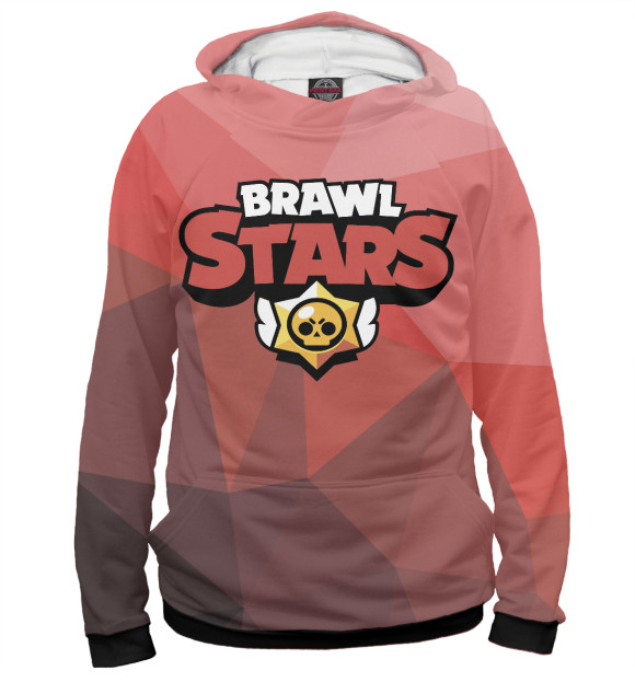 Мужское худи с изображением Brawl Stars цвета Белый