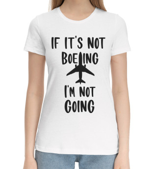 Хлопковая футболка для девочек Боинг