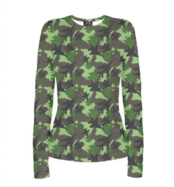 Женский лонгслив с изображением ВВС цвета Белый