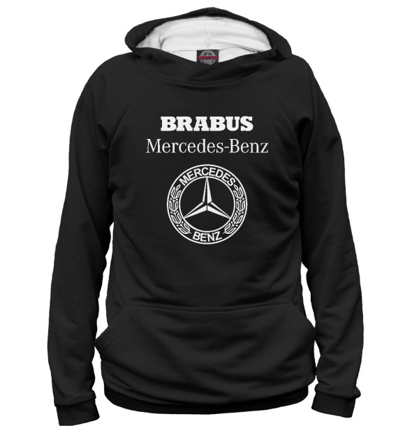 Женское худи с изображением Mercedes Brabus цвета Белый