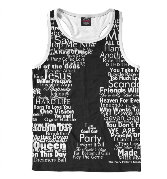 Мужская майка-борцовка с изображением Queen цвета Белый