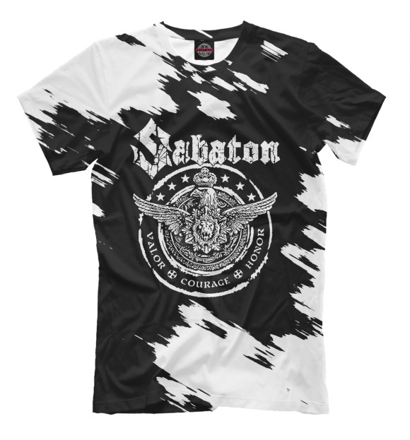 Футболка для мальчиков с изображением Sabaton цвета Белый