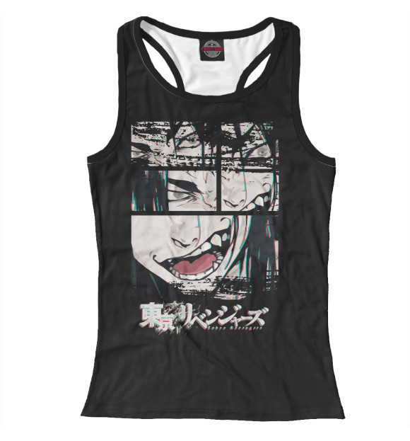 Женская майка-борцовка с притом Токийские мстители цвета Белый Женская майка-борцовка с изображением Токийские мстители цвета Белый