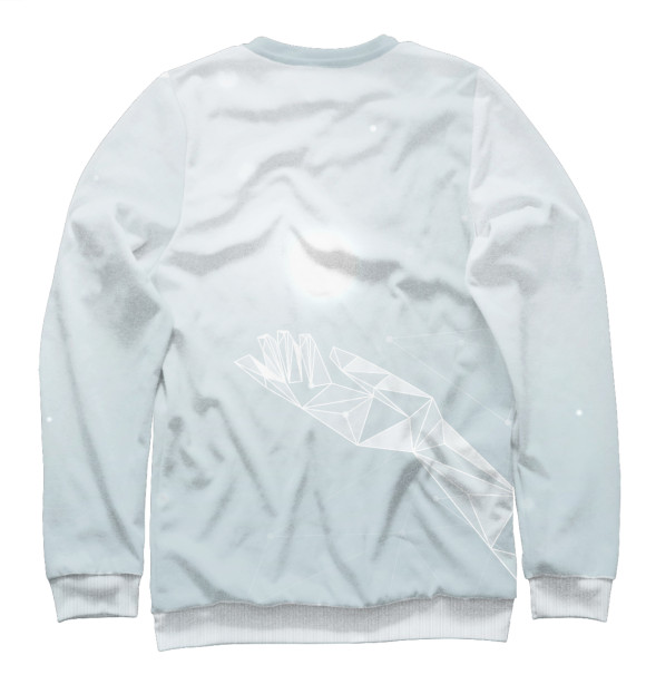 Мужской свитшот с изображением Геометрия цвета Белый