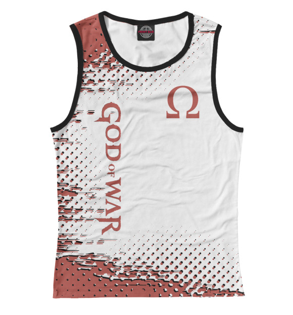 Женская майка с изображением God of War цвета Белый