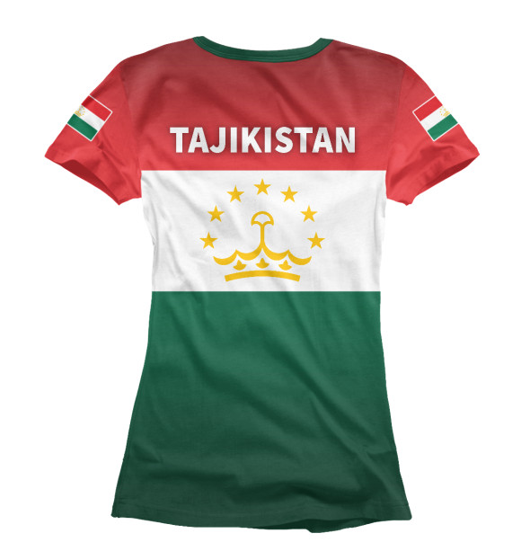 Футболка для девочек с изображением Tajikistan цвета Белый