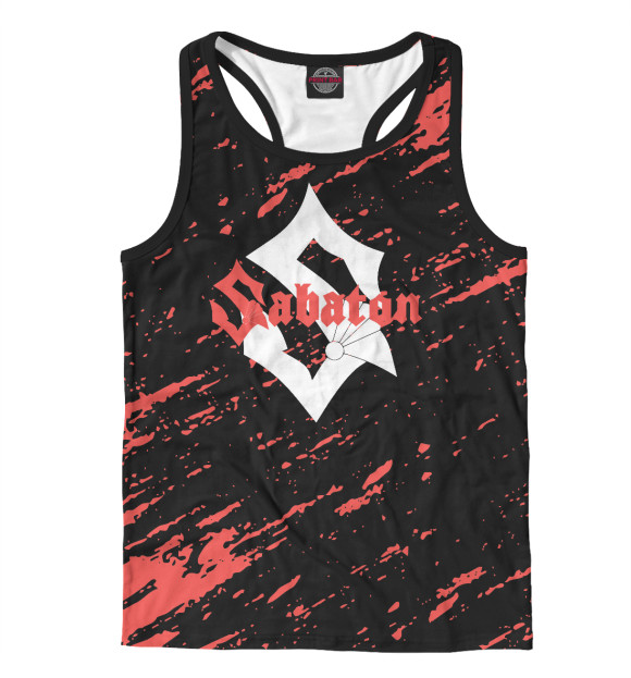 Мужская майка-борцовка с изображением Sabaton цвета Белый