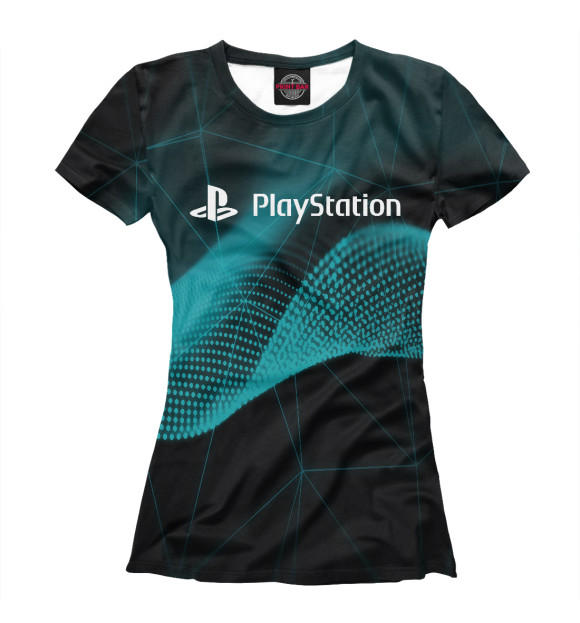 Женская футболка с изображением Playstation Network цвета Белый